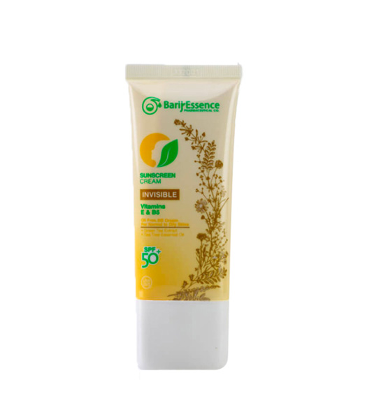 کرم ضد آفتاب بی رنگ باریج اسانس با SPF50 مناسب پوست نرمال تا چرب حجم 60 میلی لیتر
