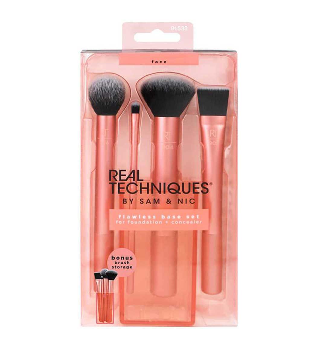 ست براش Flawless مناسب آرایش صورت بسته 4 عددی ریل تکنیک