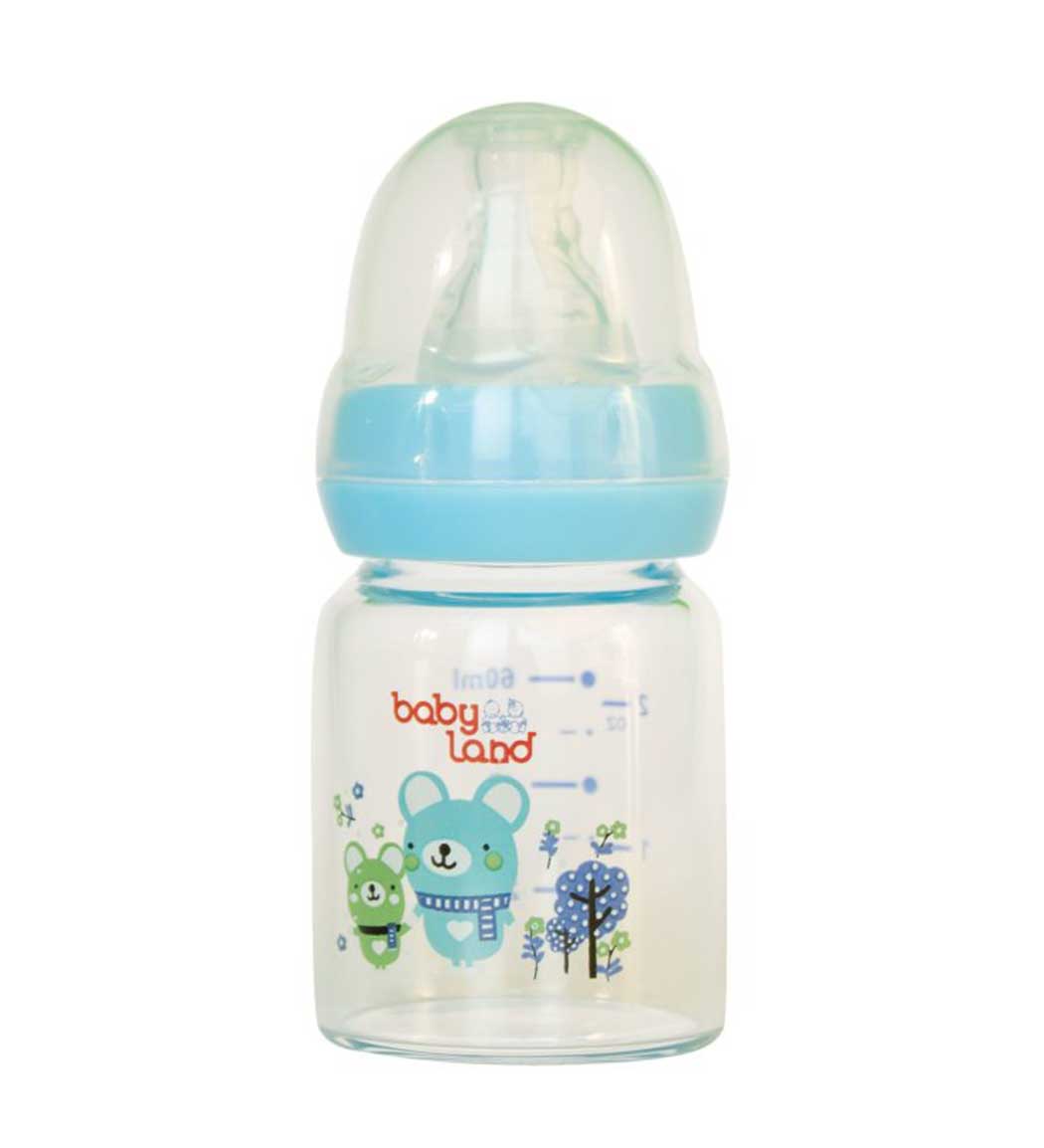 شیشه شیرخوری فاقد BPA کد 466 حجم 60 میل ارسال با رنگ رندوم بی بی لند