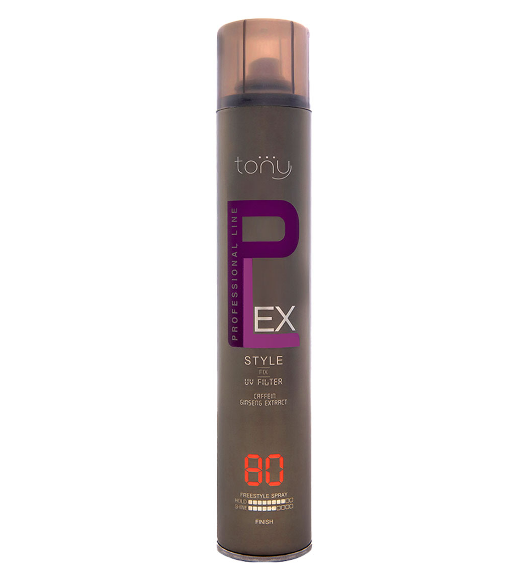 اسپری مو تونی مدل Plex 80 مناسب انواع مو حجم 400 میلی لیتر