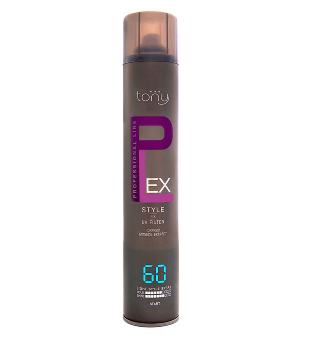 اسپری مو تونی مدل Plex 60 مناسب انواع مو حجم 400 میلی لیتر