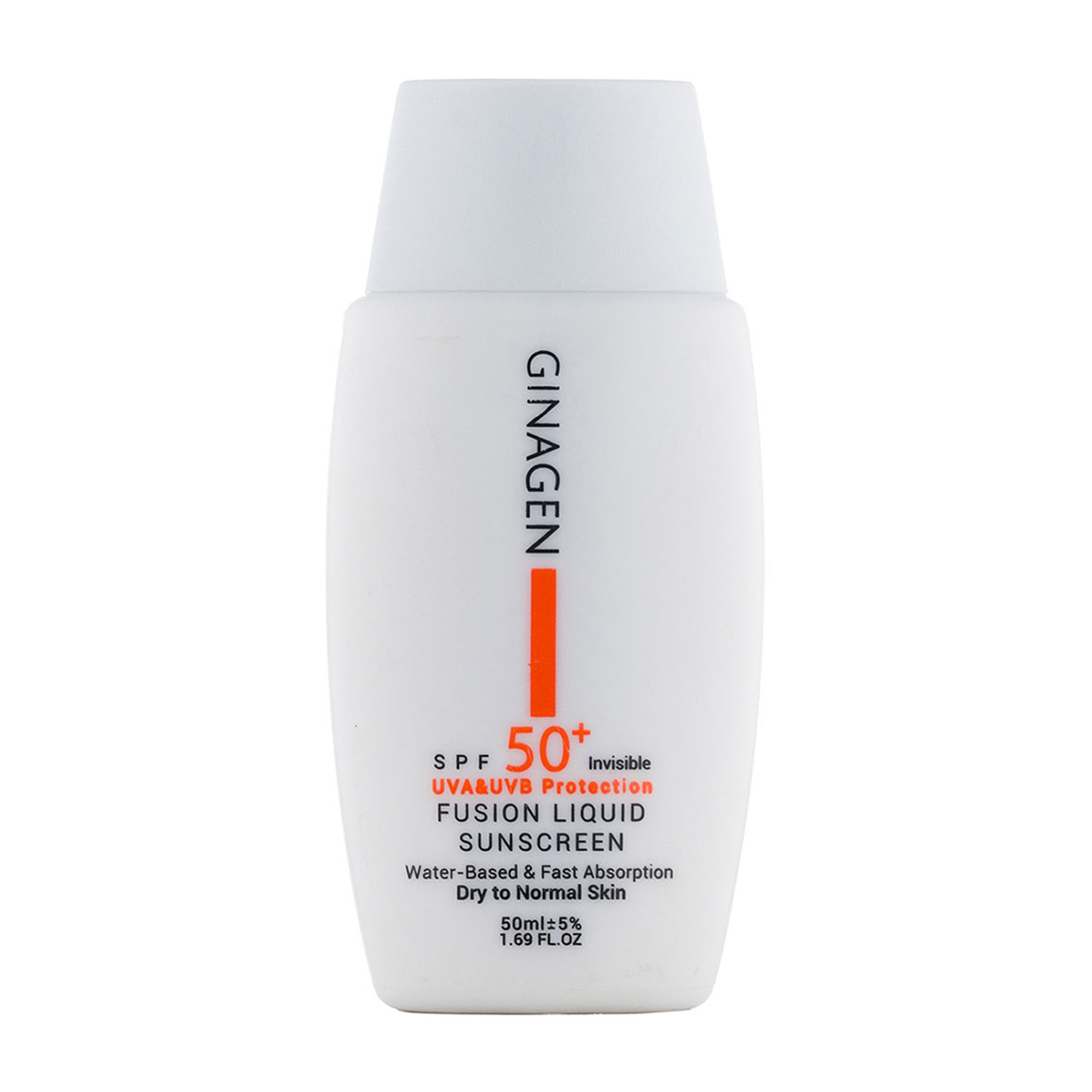 کرم ضد آفتاب بی رنگ ژیناژن مدل Fusion Liquid مناسب پوست خشک و نرمال 50 میلی لیتر