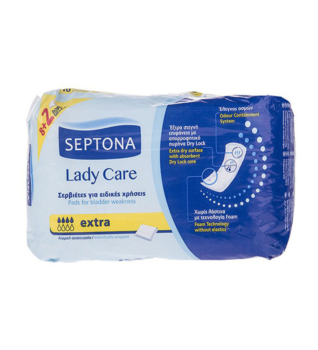 پوشینه مدل extra Lady Care بسته 10 عددی سپتونا