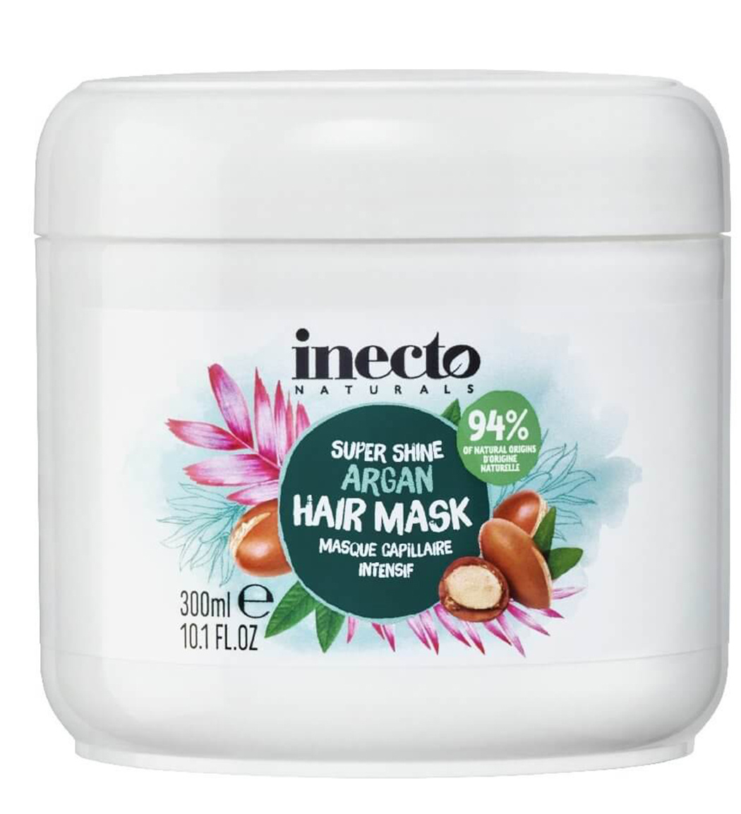 ماسک مو ترمیم کننده اینکتو مدل Super Shine Argan مناسب انواع مو حجم 300 میلی لیتر