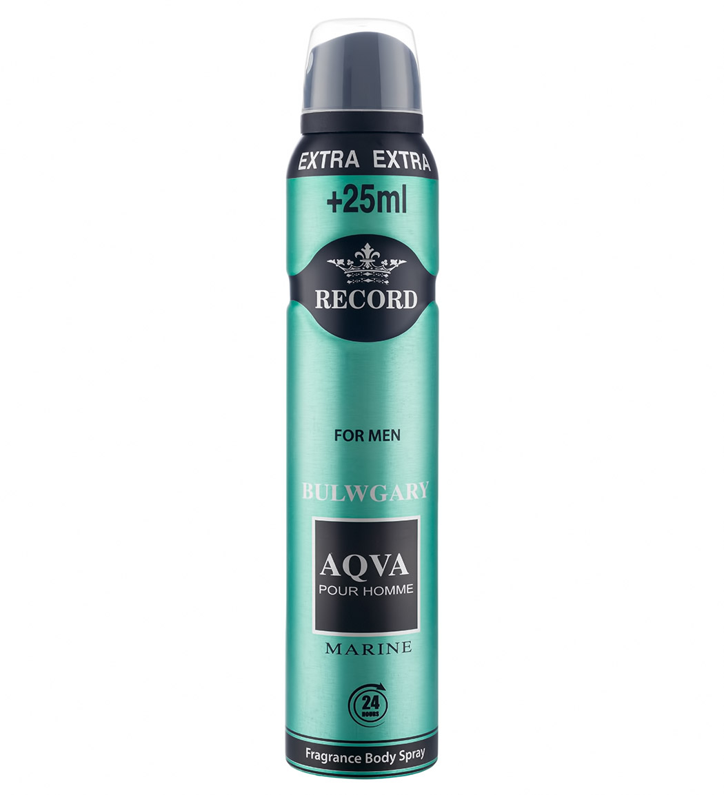 اسپری بدن مردانه رکورد مدل Aqua Pour Homme Marine حجم 225 میلی لیتر