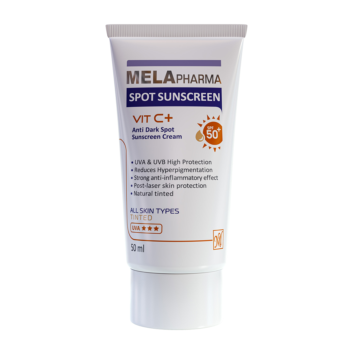 کرم ضد آفتاب ضد لک مای فارما مدل Mela Pharma با SPF50 مناسب انواع پوست حجم 50 میلی لیتر