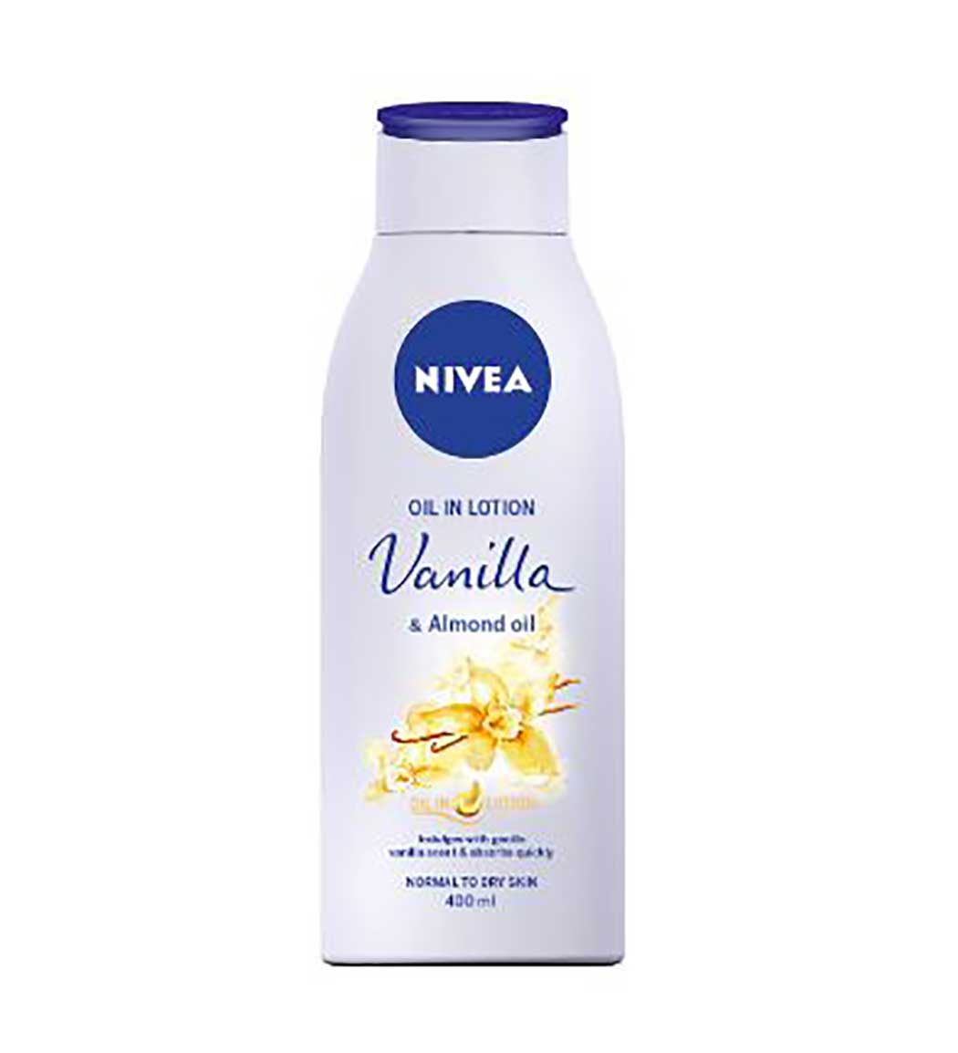 لوسیون بدن نیوا مدل Vanilla And almond oil حجم 400 میلی لیتر