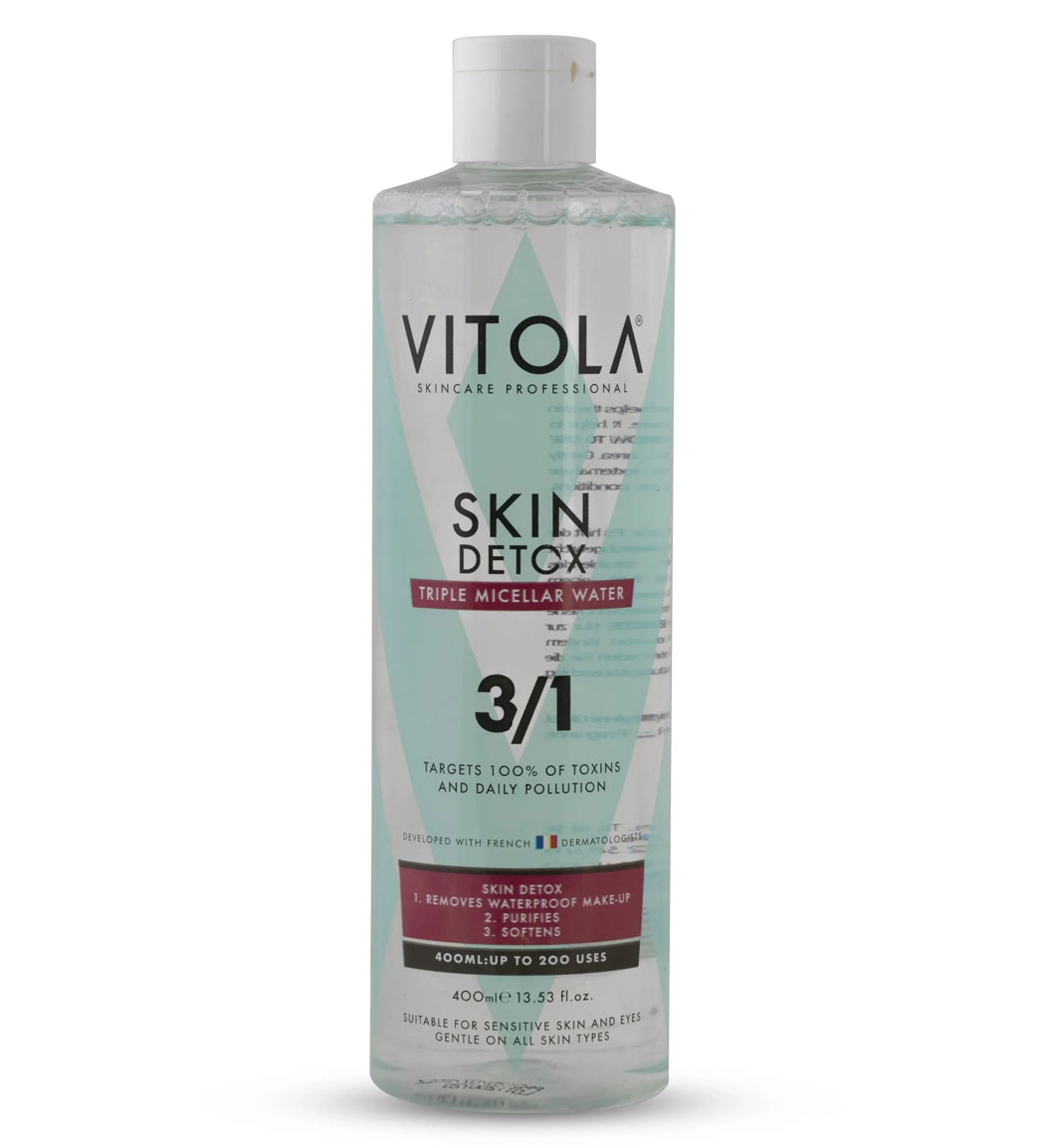 میسلار واتر 3 کاره مدل Skin Detox مناسب انواع پوست 400میل ویتولا
