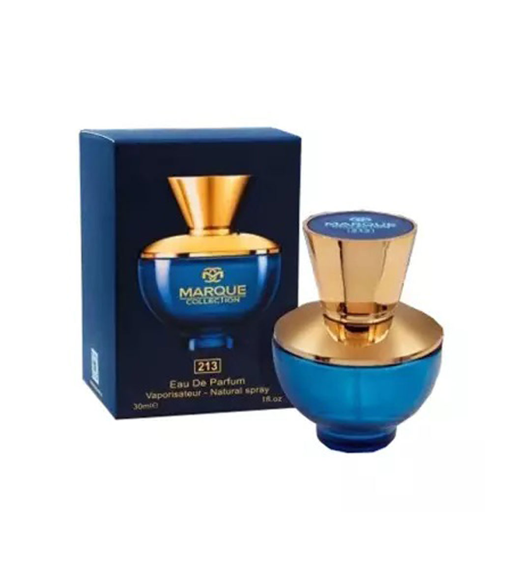 عطر جیبی زنانه مارکو کالکشن مدل Versace Dylan Blue کد 213 حجم 30 میلی لیتر