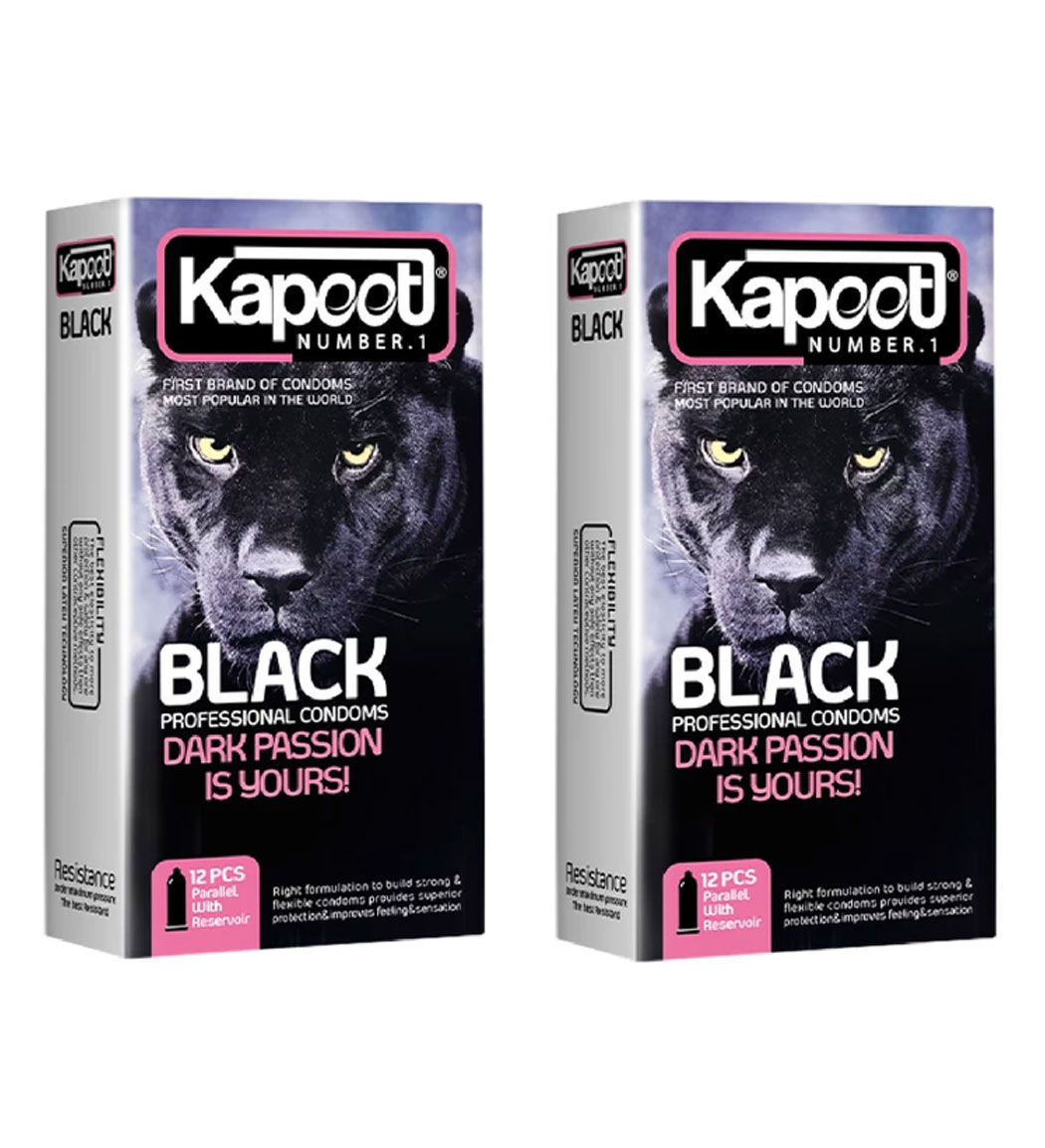 پک کاندوم 2 عددی Black ultra safe کاپوت