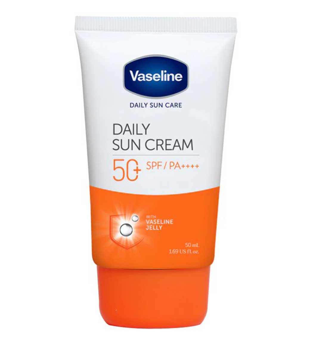 کرم ضد آفتاب بی رنگ وازلین با SPF50 مناسب پوست خشک حجم 50 میلی لیتر