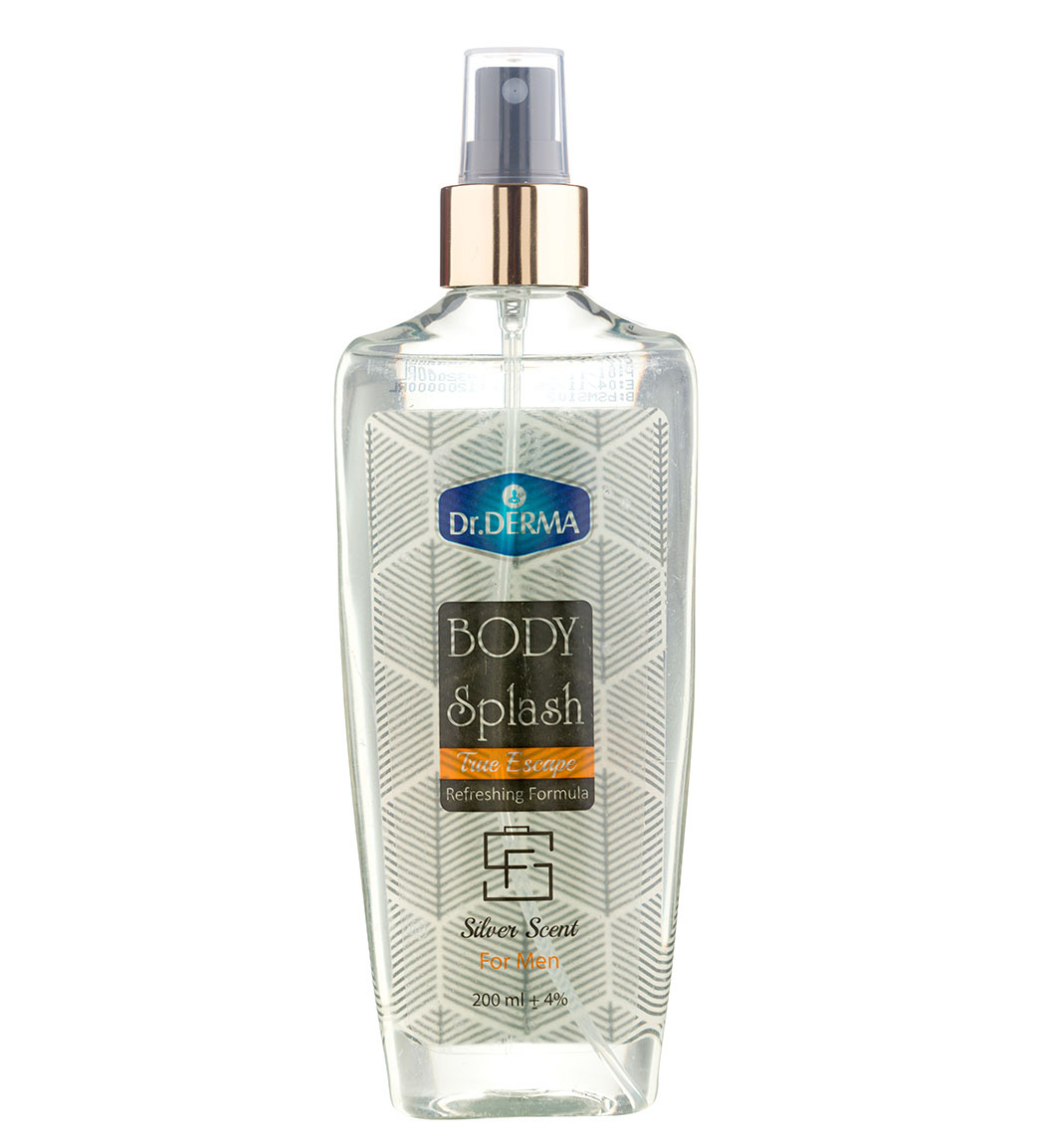 بادی اسپلش مردانه دکتر درما مدل Silver scent حجم 200 میلی لیتر