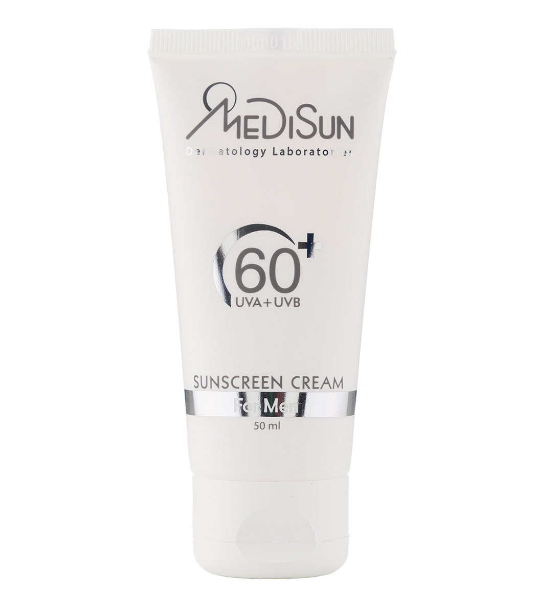 کرم ضد آفتاب بی رنگ مدیسان با SPF60 مناسب آقایان حجم 50 میلی لیتر
