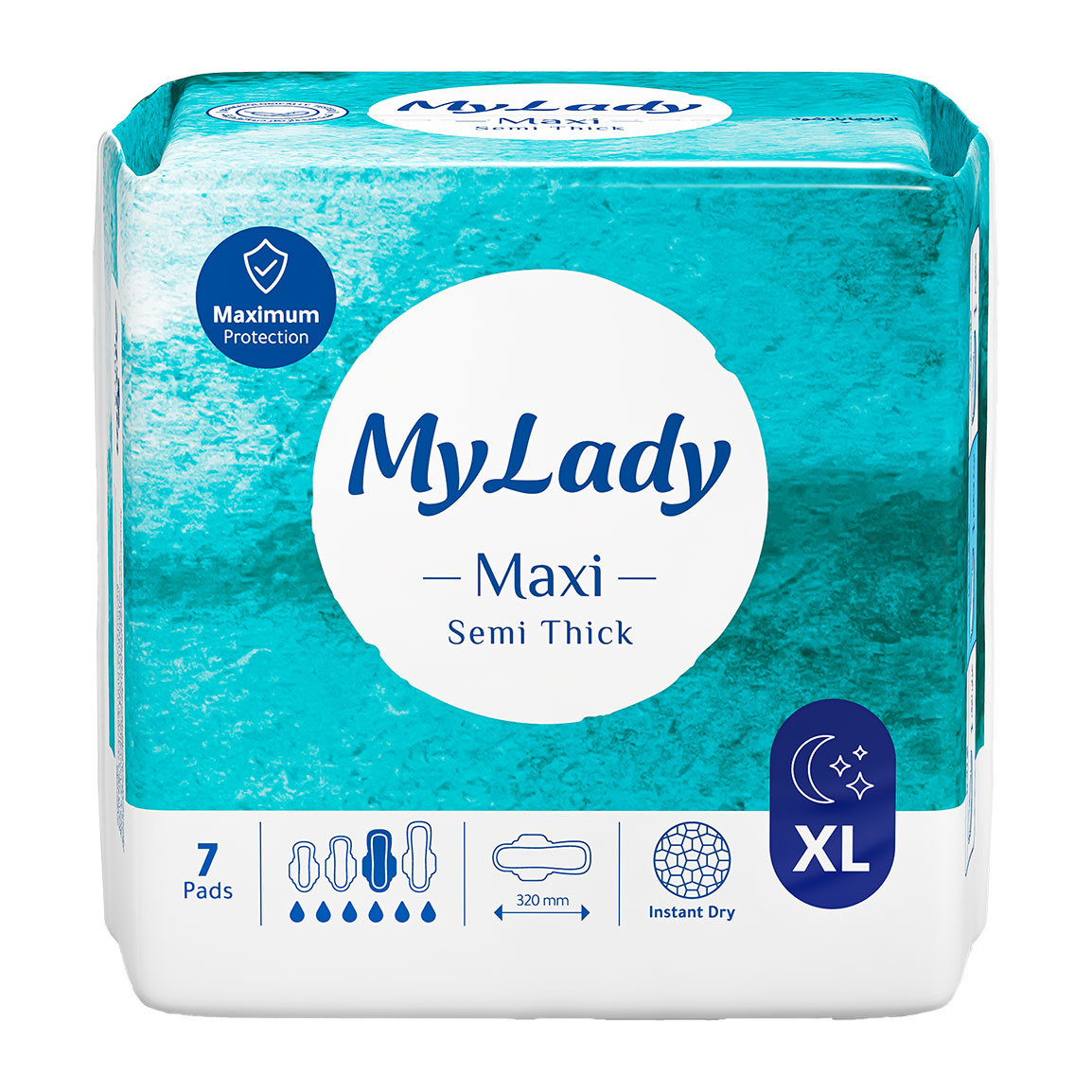 نوار بهداشتی نیمه ضخیم مای لیدی Maxi Thick سایز خیلی بزرگ بسته 7 عددی