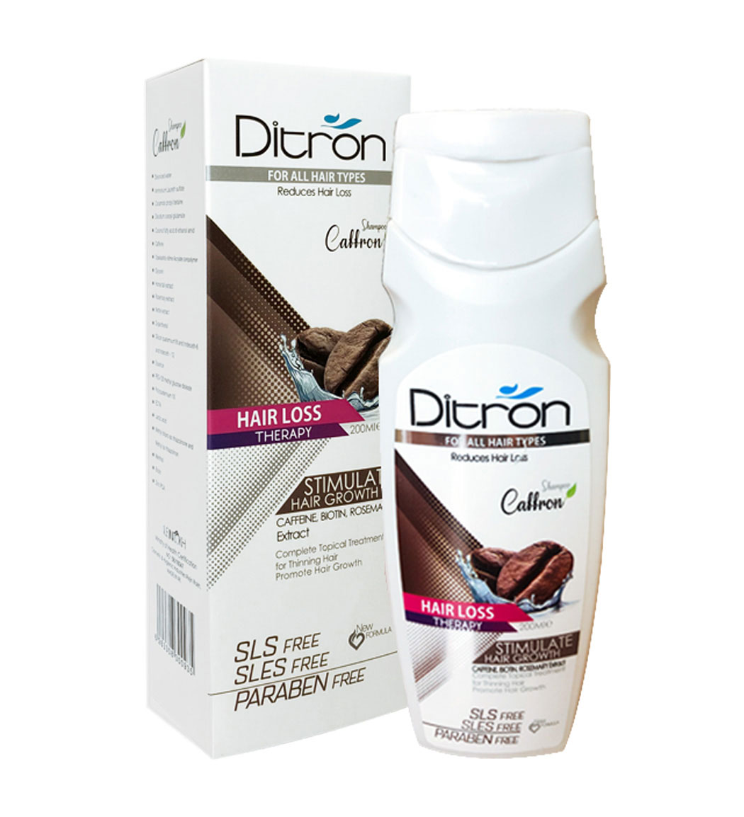 دیترون شامپو کافئین تقویت کننده وضد ریزش مناسب انواع مو 200ML