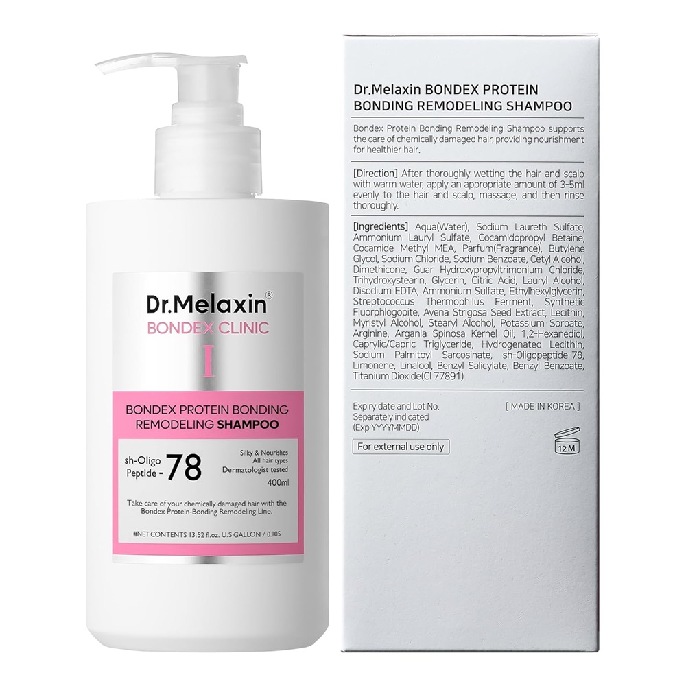 شامپو کراتینه و ترمیم‌کننده پیوند پروتئینی مو دکتر ملاکسین Dr.Melaxin Bondex Protein Bonding Remodeling Shampoo with Argan Oil