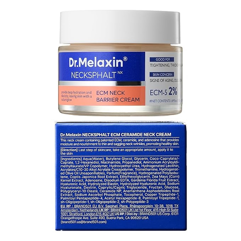 کرم لیفت و ضدچروک گردن با کمپلکس ECM دکتر ملاکسین Dr.Melaxin Necksphalt ECM Barrier Cream3