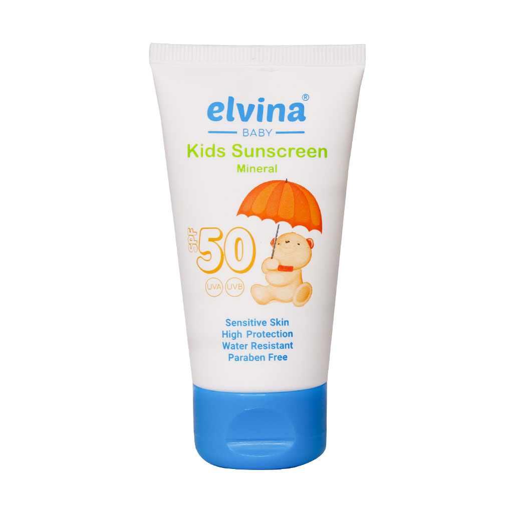 الوینا کرم ضد آفتاب مینرال کودک SPF50 مناسب پوست حساس 45ML