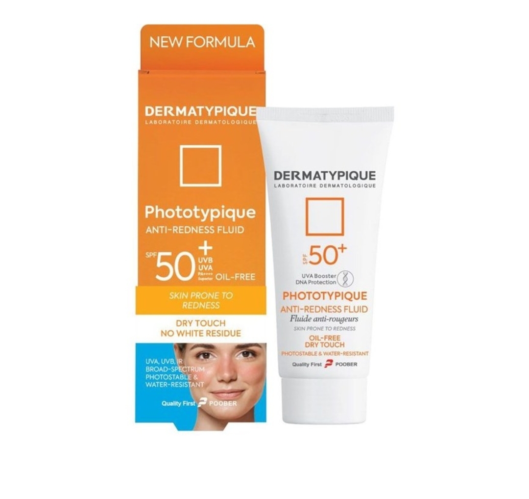 فلوئید ضد آفتاب درماتیپیک ANTI-REDNESS پوست قرمز و حساس بی رنگ 40 میل