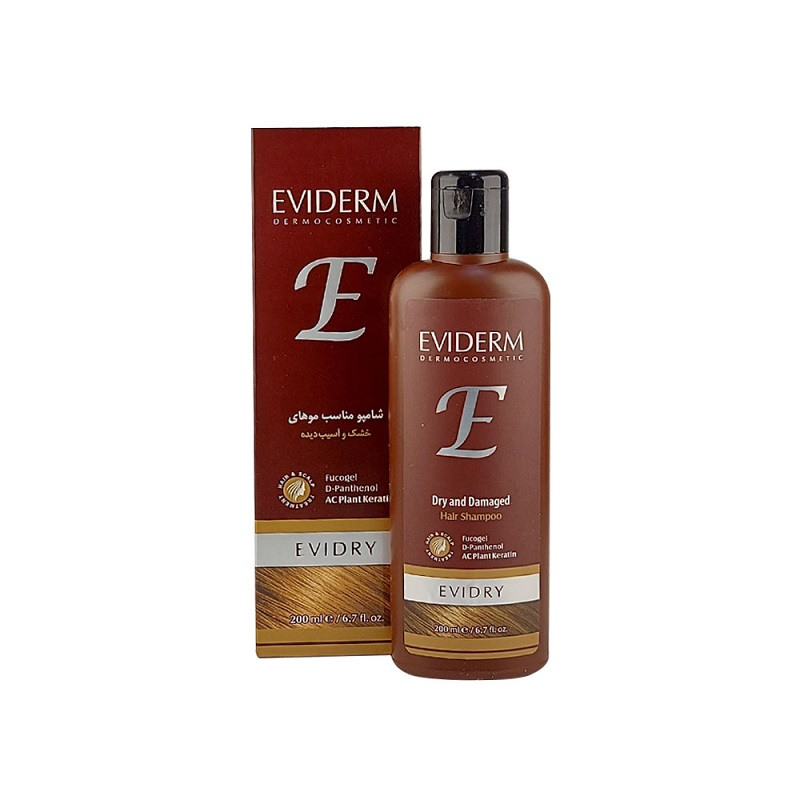 شامپو اویددرم مدل اویدرای برای موهای آسیب دیده و خشک 200 میل | Evidry Shampoo