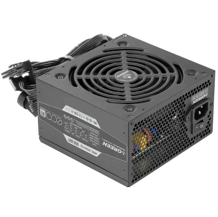 منبع تغذیه کامپیوتر گرین مدل GP550A-ECO Rev3.1 80 Plus White توان 550 وات