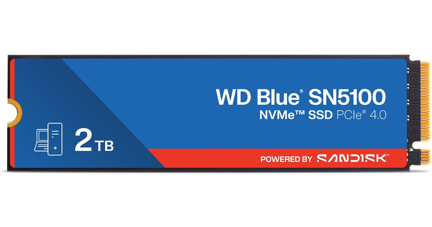 حافظه اس اس دی WD Blue SN5100 با ظرفیت 2 ترابایت - فروشگاه اینترنتی سرزمین فناوری پارس