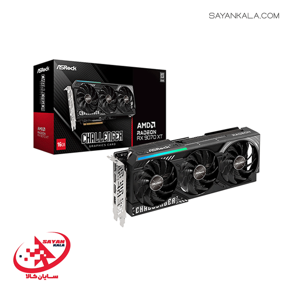 کارت گرافیک ازراک مدل GRAPHICS CARD ASROCK AMD RADEON RX 9070 XT OC Challenger 16GB