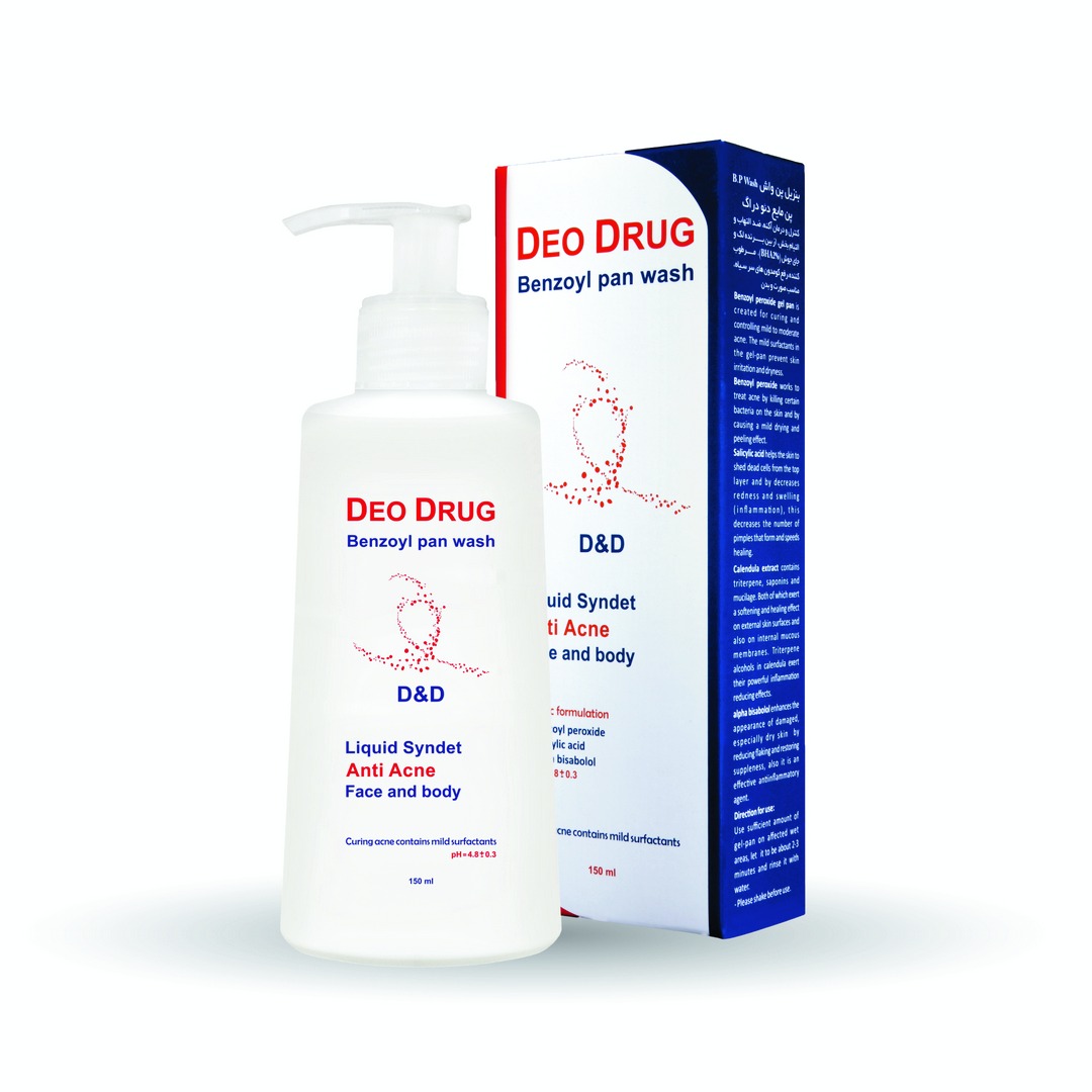 دئودراگ مایع شوینده صورت و بدن حاوی بنزوئیل پراکساید 150ML