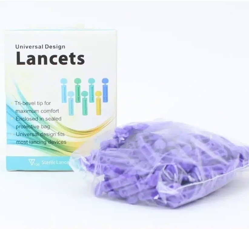 سوزن تست قند خون LANCET لنست چهارپر یونیورسال universal desing بسته 100 عددی