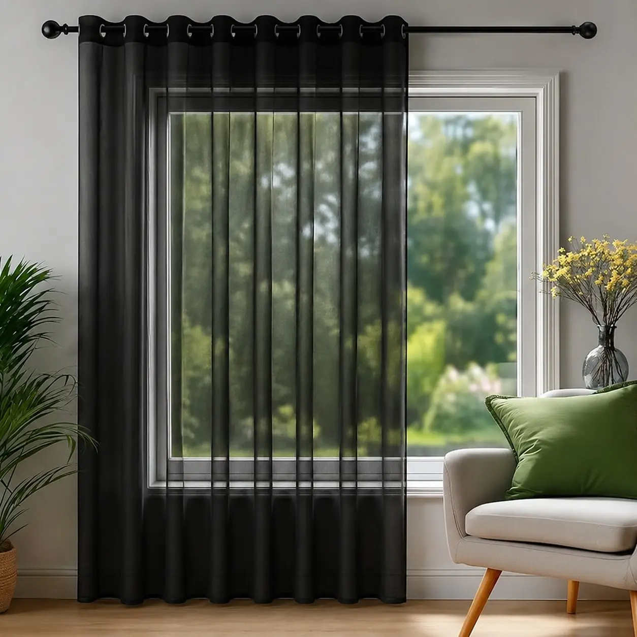 پرده حریر ساده سیت پیروSitpiro کد 111-4 سایز 300x280
