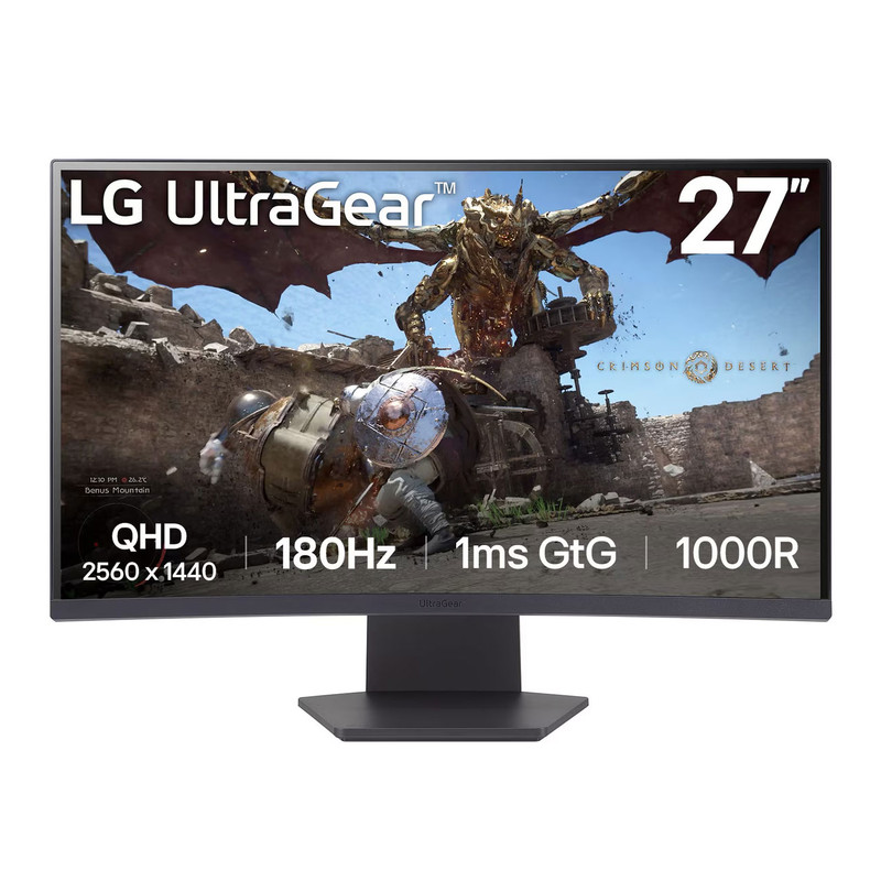 مانیتور خمیده گیمینگ ال جی مدل UltraGear 27GS60QC سایز 27 اینچ