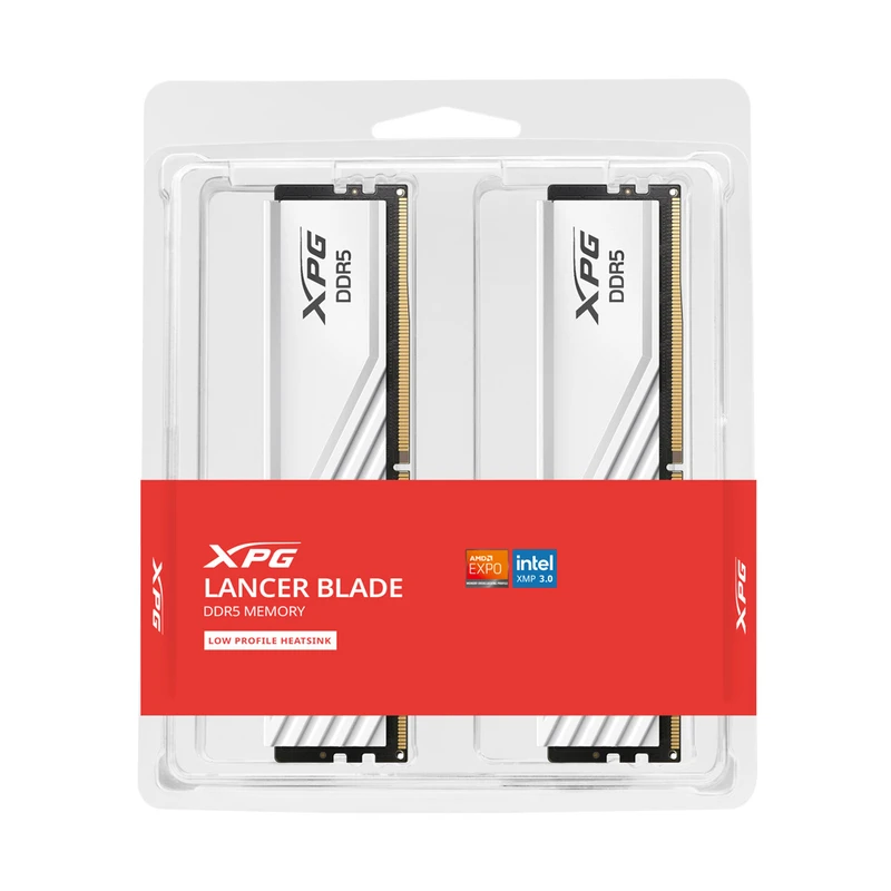 رم کامپیوتر DDR5 دو کاناله 5600 مگاهرتز CL46 ای دیتا مدل CL46 XPG Lancer Blade WHITE ظرفیت 32 گیگابایت