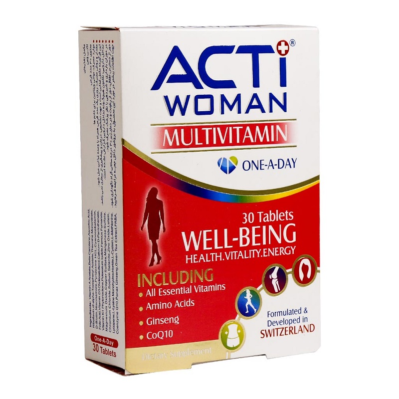 قرص مولتی ویتامین اکتی وومن ابیان دارو 30 عدد | Liberty Acti Woman