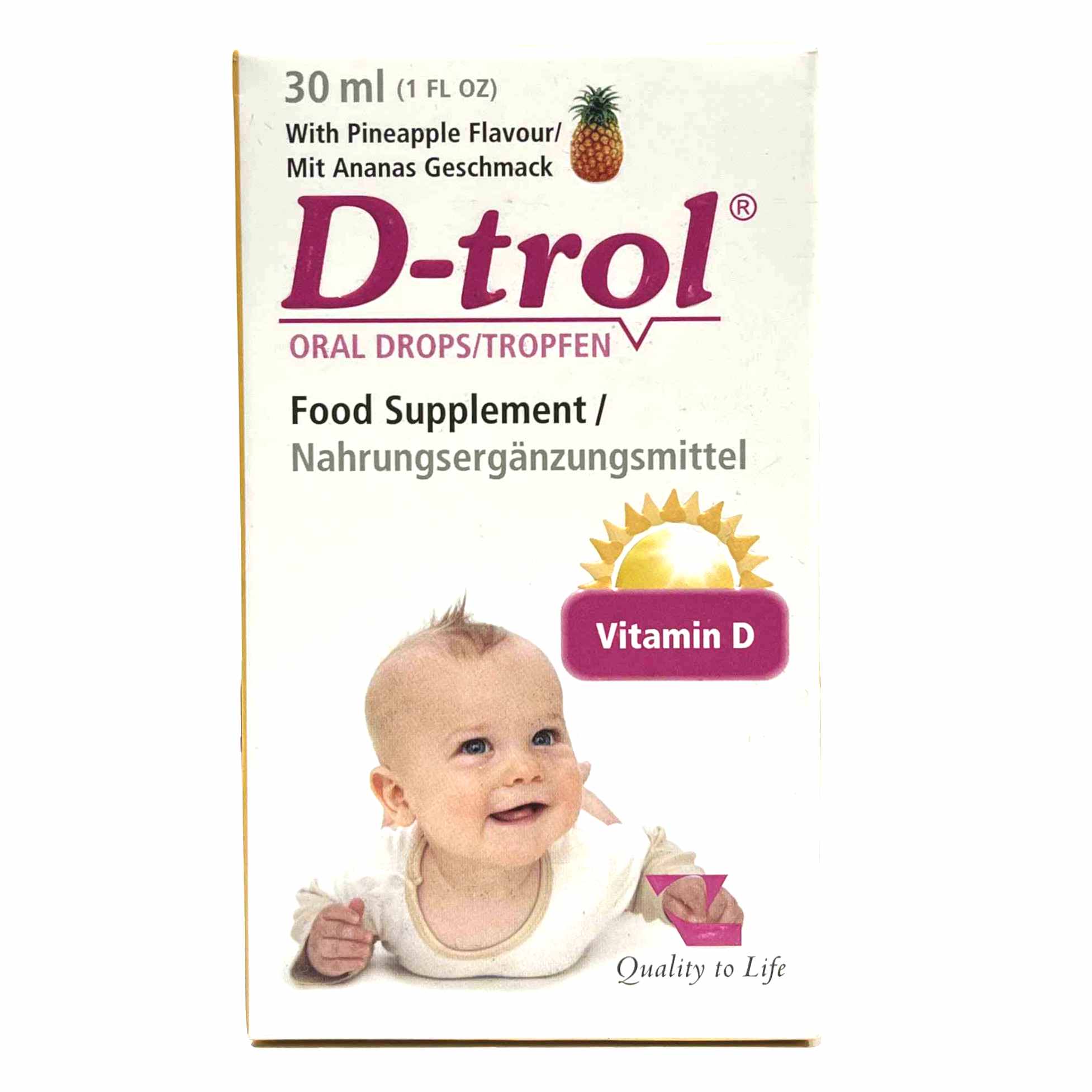ویتان مکمل غذایی دی ترول قطره خوراکی با طعم آناناس 30ML
