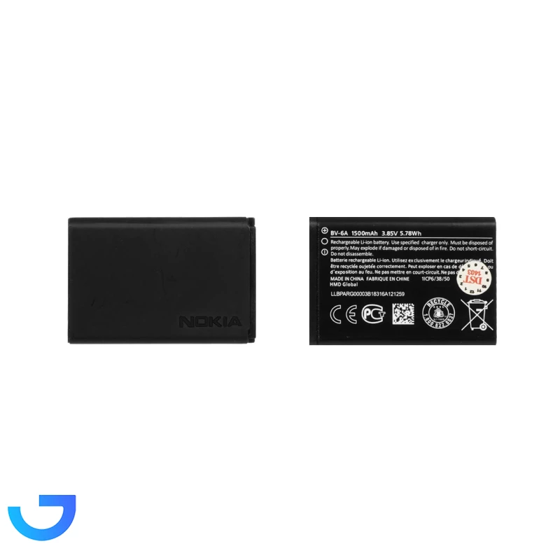 باتری موبایل Nokia مدل BV-6A با ظرفیت 1500mAh - اصلی - DST