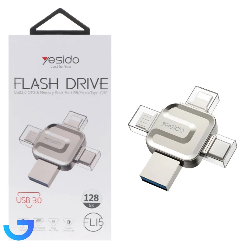 مبدل یسیدو USB OTG Flash Memory مدل FL15 با ظرفیت 128GB
