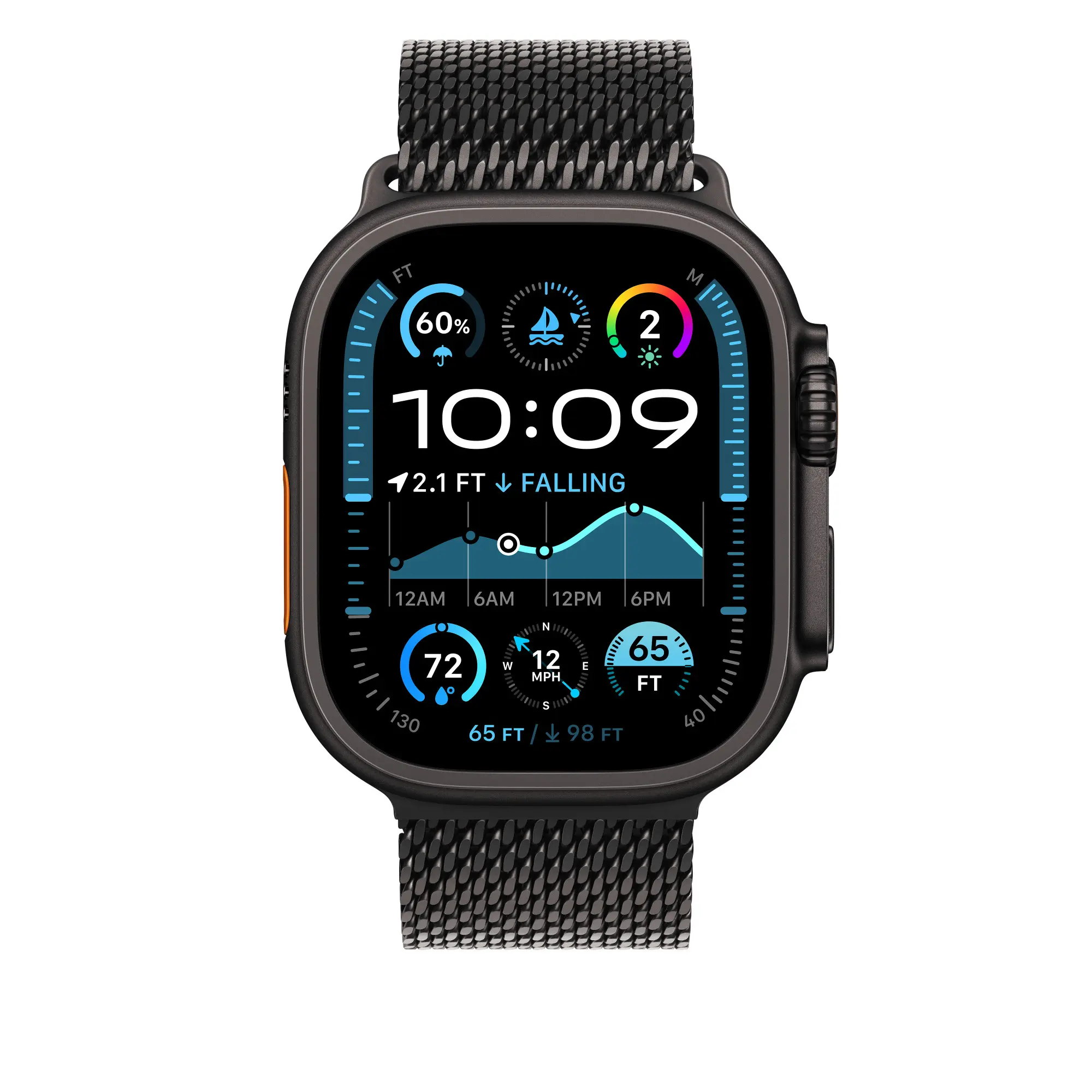 اپل واچ اولترا 2 سایز 49 Apple Watch Ultra 2 New Milanes بند استیل