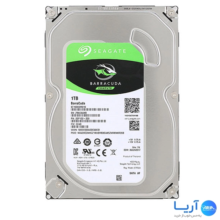 هارددیسک اینترنال سیگیت مدل BarraCuda ST1000DM010 ظرفیت 1 ترابایت
