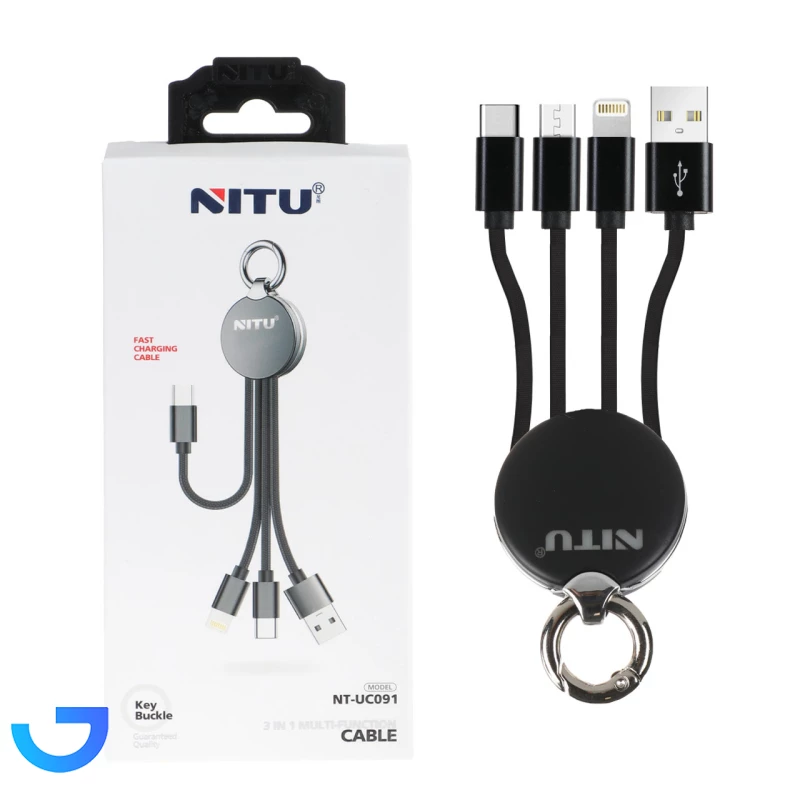 کابل شارژ فست سه کاره نیتو مدل NT-UC091